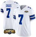 D.Cowboys #7 Trevon Diggs White 2023 F.U.S.E. NFC East Champions Patch Football Stitched Football Jersey