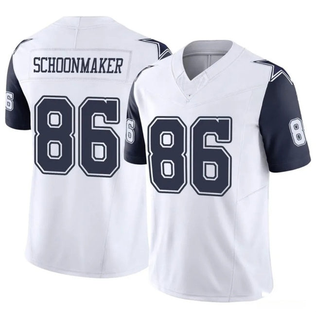 D.Cowboys #86 Luke Schoonmaker White 2023 F.U.S.E Vapor Untouchable Limited Stitched Football Jersey