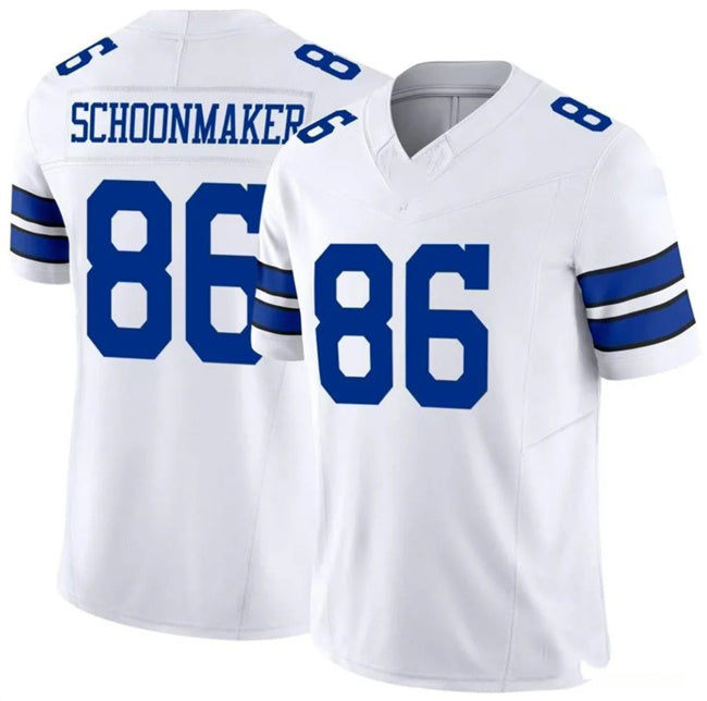 D.Cowboys #86 Luke Schoonmaker White 2023 F.U.S.E Vapor Untouchable Limited Stitched Football Jersey