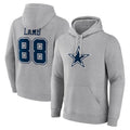 D.Cowboys #88 CeeDee Lamb Player Gray Icon Pullover Hoodie Game Football Jersey