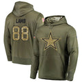 D.Cowboys #88 CeeDee Lamb Player Salute to Service Pullover Hoodie Game Football Jersey