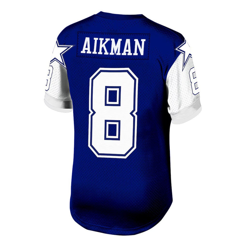 D.Cowboys #8 Troy Aikman Mitchell & Ness Navy Legacy Replica Football Jersey