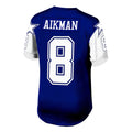 D.Cowboys #8 Troy Aikman Mitchell & Ness Navy Legacy Replica Football Jersey