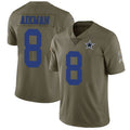 D.Cowboys #8 Troy Aikman Olive Stitched Limited 2017 Salute To Service Football Jersey