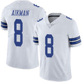 D.Cowboys #8 Troy Aikman White Stitched Football Vapor Untouchable Limited Football Jersey