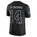 D.Lions #14 Amon-Ra St. Brown Black 2026 Salute to Service Stitched Limited Football Jersey
