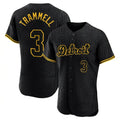 Detroit Tigers #3 Alan Trammell Player Black Snake Skin City Limited Elite Home Stitched Baseball Jersey
