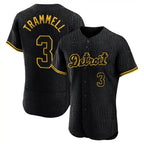 Detroit Tigers #3 Alan Trammell Player Black Snake Skin City Limited Elite Home Stitched Baseball Jersey