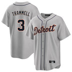Detroit Tigers #3 Alan Trammell Player Gray Home Game Stitched Baseball Jersey