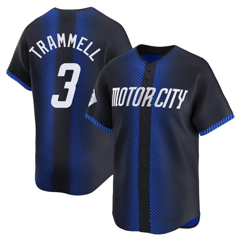 Detroit Tigers #3 Alan Trammell Player Navy City Connect Home Limited Stitched Baseball Jersey