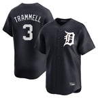 Detroit Tigers #3 Alan Trammell Player Navy Home Limited Game Stitched Baseball Jersey