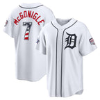 Detroit Tigers #7 Kevin McGonigle 2026 All-Star Edition Stars & Stripes White Stadium Baseball Jersey