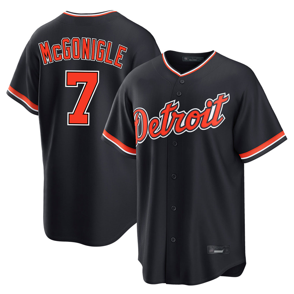Detroit Tigers #7 Kevin McGonigle Player Navy Home Game Stitched Baseball Jersey