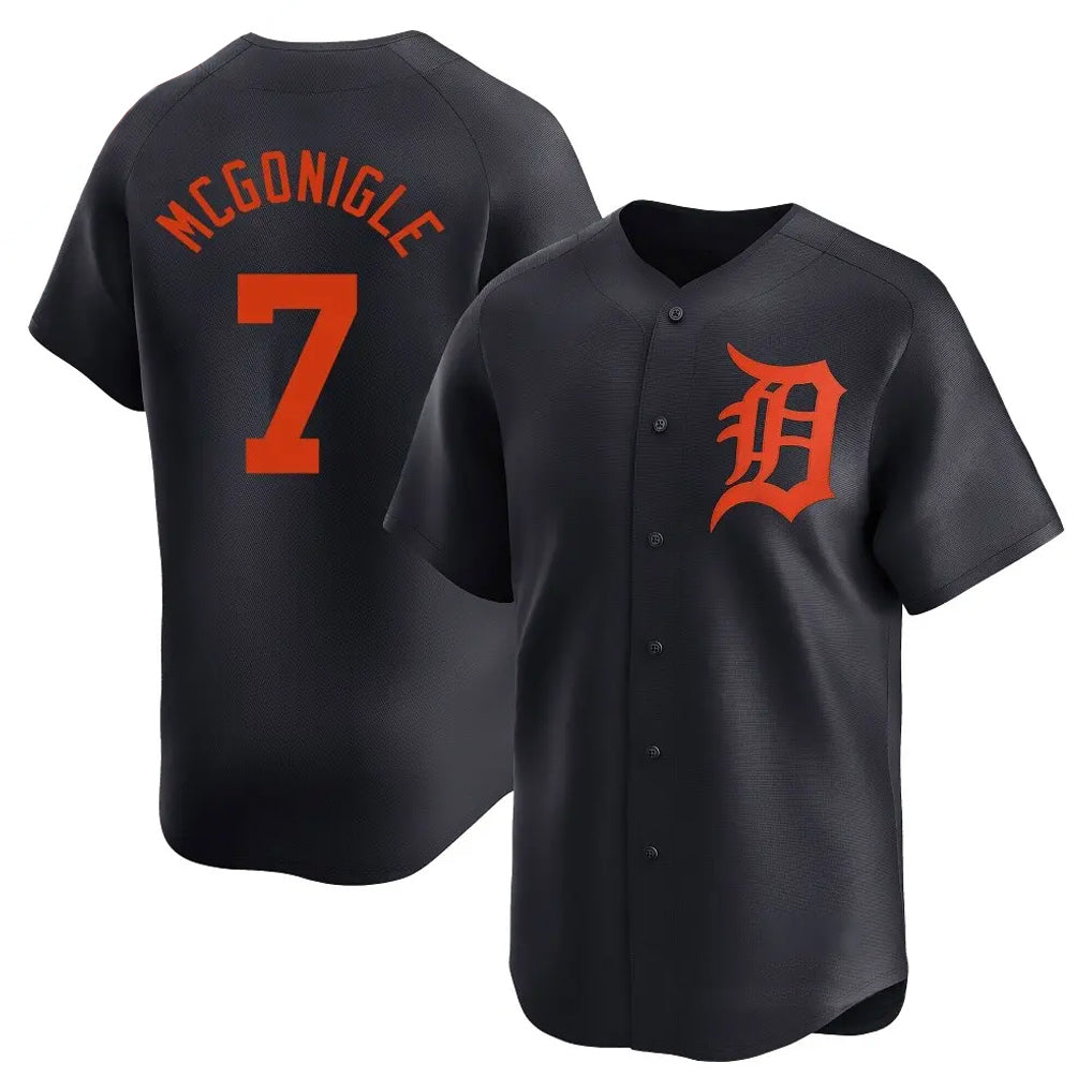 Detroit Tigers #7 Kevin McGonigle Player Navy Home Limited Stitched Baseball Jersey