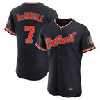 Detroit Tigers #7 Kevin McGonigle Player Navy Limited Elite Home Game Stitched Baseball Jersey