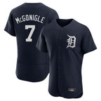 Detroit Tigers #7 Kevin McGonigle Player Navy Limited Elite Home Stitched Baseball Jersey