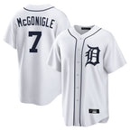 Detroit Tigers #7 Kevin McGonigle Player White Home Game Stitched Baseball Jersey