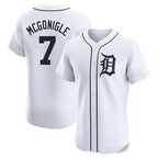 Detroit Tigers #7 Kevin McGonigle Player White Limited Elite Home Stitched Baseball Jersey