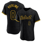 Detroit Tigers #8 Matt Vierling Player Black Snake Skin City Limited Elite Home Stitched Baseball Jersey