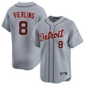 Detroit Tigers #8 Matt Vierling Player Gray Home Limited Stitched Baseball Jersey