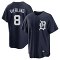 Detroit Tigers #8 Matt Vierling Player Navy Game Home Stitched Baseball Jersey