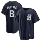 Detroit Tigers #8 Matt Vierling Player Navy Game Home Stitched Baseball Jersey