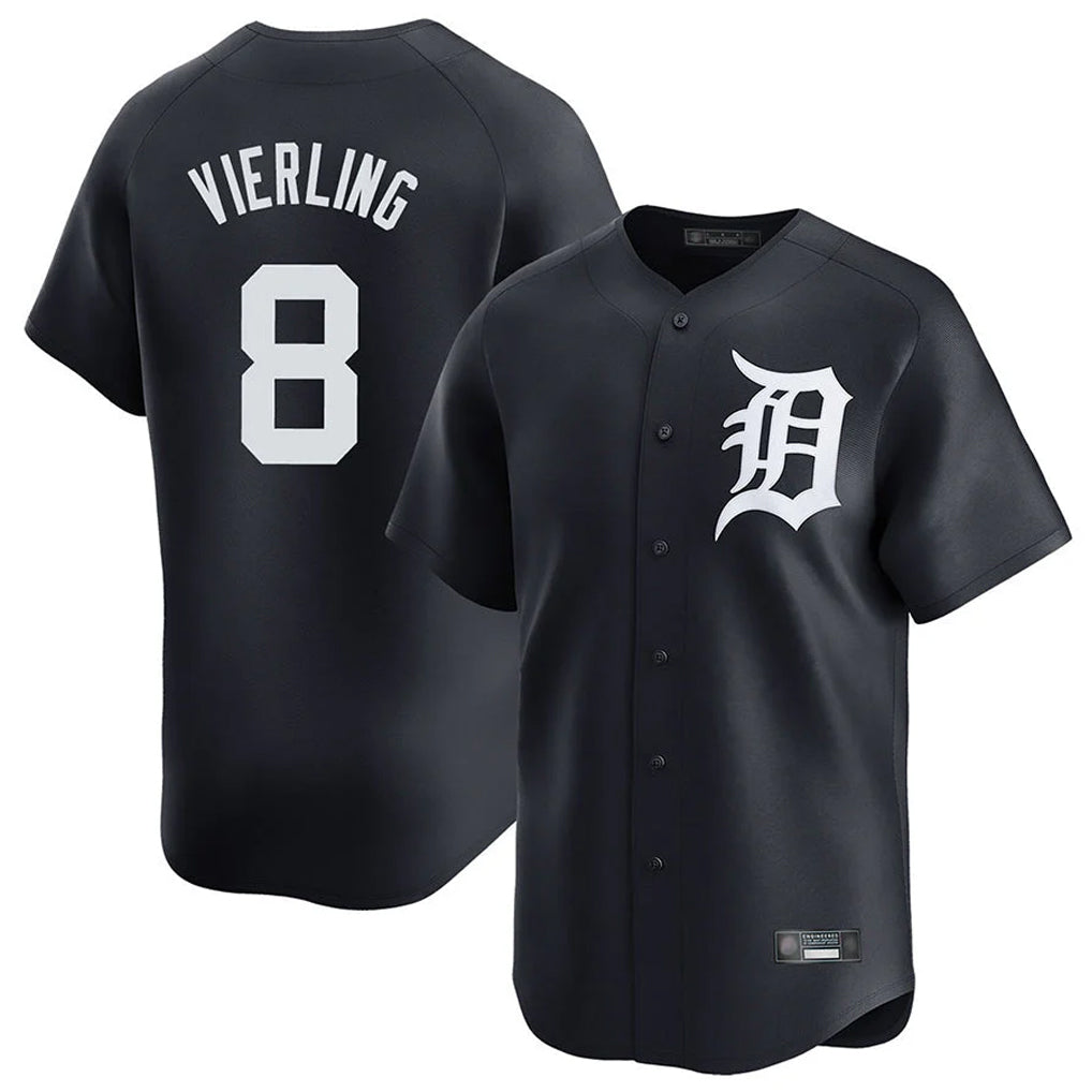 Detroit Tigers #8 Matt Vierling Player Navy Home Limited Game Stitched Baseball Jersey