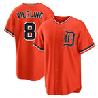 Detroit Tigers #8 Matt Vierling Player Orange Home Game Stitched Baseball Jersey