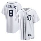 Detroit Tigers #8 Matt Vierling Player White Home Game Stitched Baseball Jersey