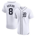 Detroit Tigers #8 Matt Vierling Player White Limited Elite Home Stitched Baseball Jersey