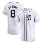 Detroit Tigers #8 Matt Vierling Player White Limited Elite Home Stitched Baseball Jersey