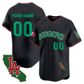 Dodgers Mexico California Patch Vapor Premier Limited Custom Jersey V3 – Black Baseball Jersey