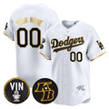 Dodgers Vin Patch & Kobe Bryant Signature Vapor Premier Limited Custom Jersey – White Gold Baseball Jersey