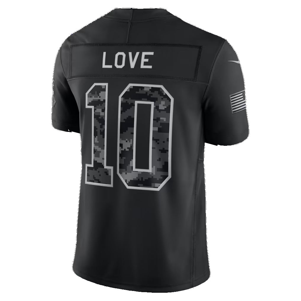 GB.Packers #10 Jordan Love Black 2026 Salute to Service Stitched Limited Football Jersey
