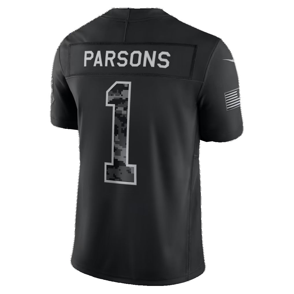 GB.Packers #1 Micah Parsons Black 2026 Salute to Service Stitched Limited Football Jersey