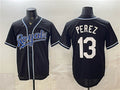 Kansas City Royals #13 Salvador Perez Black 2026 Fashion Replica Black Out Stitched Baseball Jersey