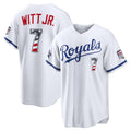 Kansas City Royals #7 Bobby Witt Jr. 2026 All-Star Edition Stars & Stripes White Stadium Baseball Jersey
