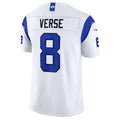 LA.Rams #8 Jared Verse White Alternate Fearsome White Vapor F.U.S.E. Stitched Limited Football Jersey