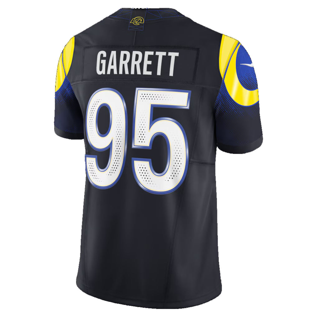 LA.Rams #95 Myles Garrett Dark Blue Rivalries Collection Stitched Limited Football Jersey