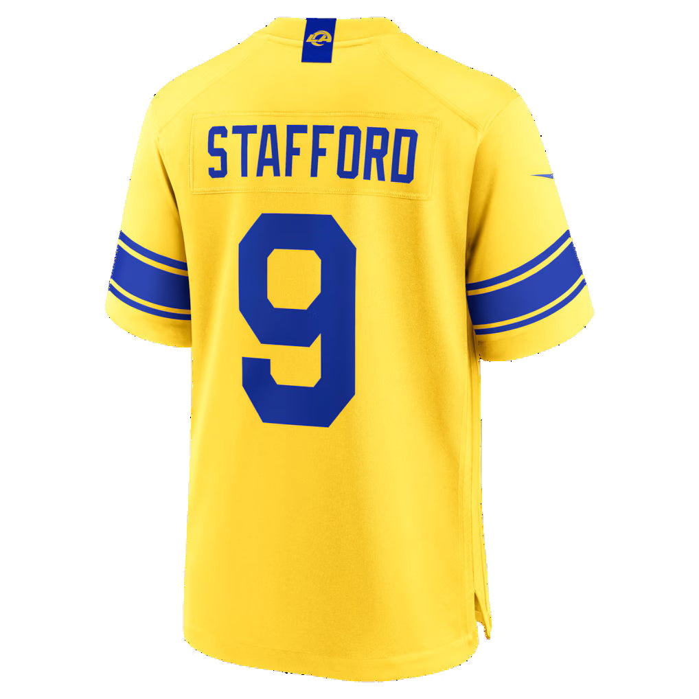 LA.Rams #9 Matthew Stafford Classic Sol Game Football Jersey
