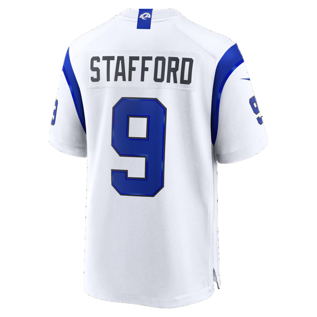 LA.Rams #9 Matthew Stafford Fearsome White Game Football Jersey
