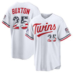 Minnesota Twins #25 Byron Buxton 2026 All-Star Edition Stars & Stripes White Stadium Baseball Jersey