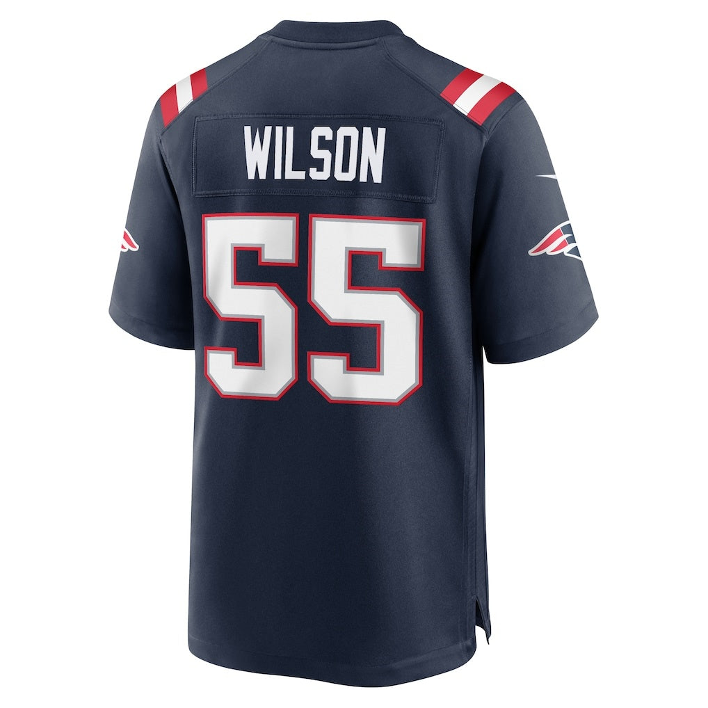 NE.Patriots #55 Jared Wilson Navy Team Game Football Jersey