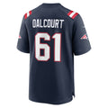 NE.Patriots #61 Darrian Dalcourt Navy Team Game Football Jersey