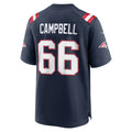 NE.Patriots #66 Will Campbell Navy Team Game Football Jersey