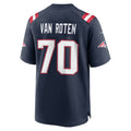 NE.Patriots #70 Greg Van Roten Navy Team Game Football Jersey