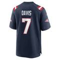 NE.Patriots #7 Carlton Davis Navy Team Game Football Jersey