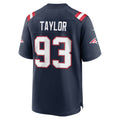 NE.Patriots #93 Leonard Taylor Navy Team Game Football Jersey
