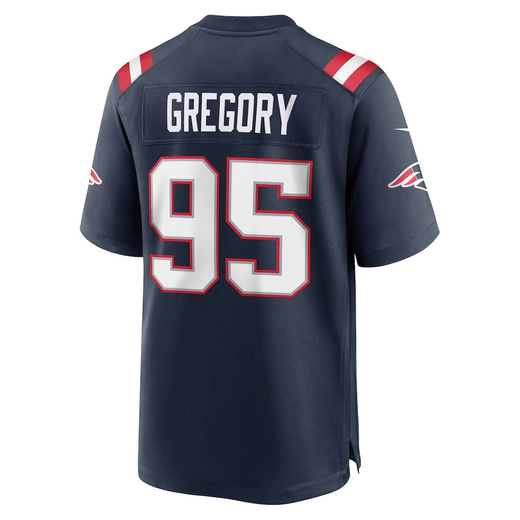 NE.Patriots #95 Eric Gregory Navy Team Game Football Jersey