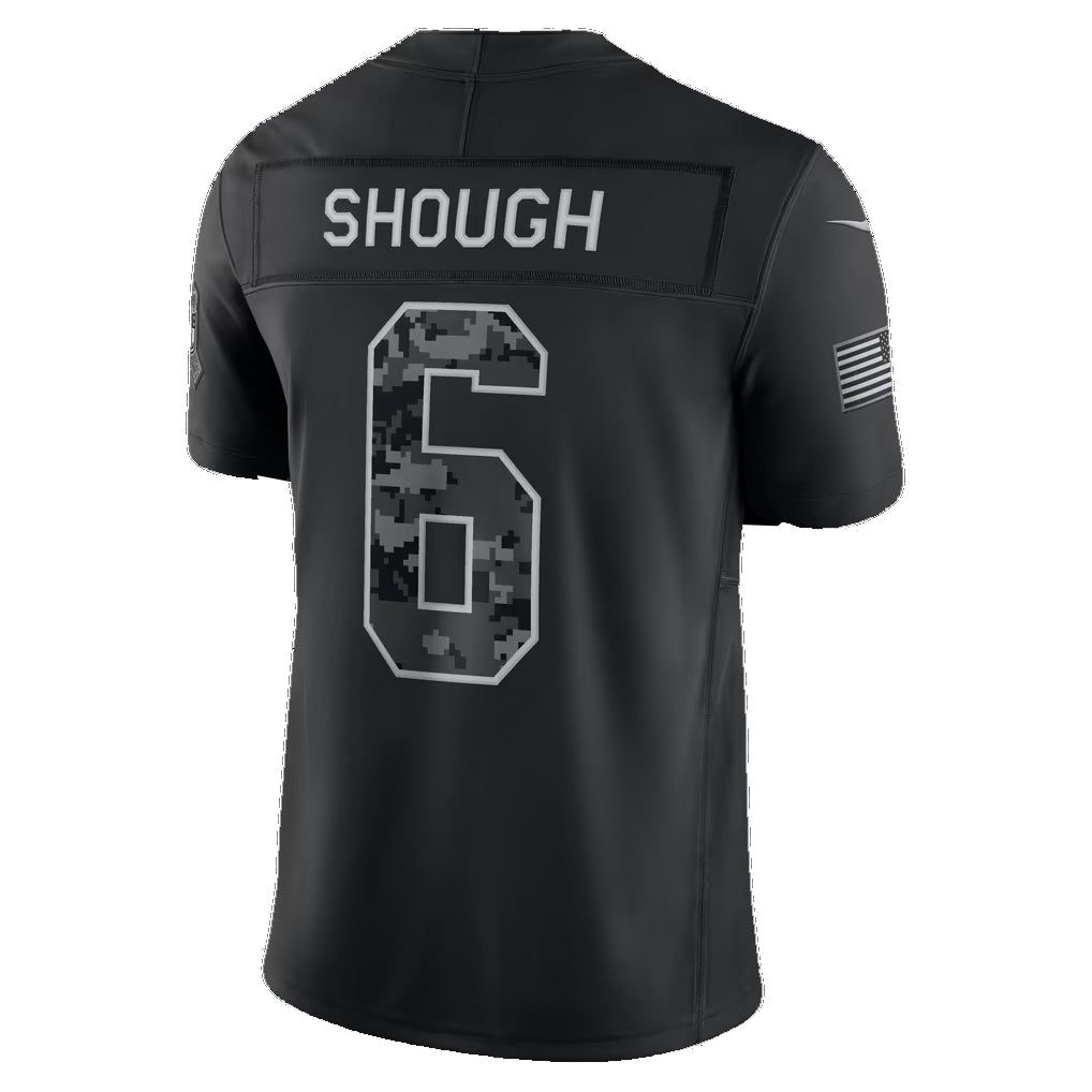 NO.Saints #6 Tyler Shough Black 2026 Salute to Service Stitched Limited Football Jersey